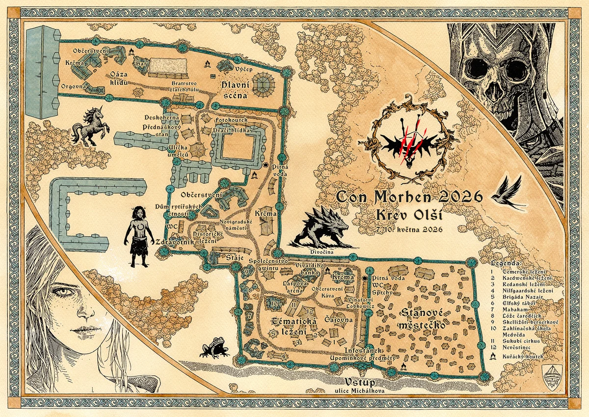 Mapa areálu Con Morhen 2026